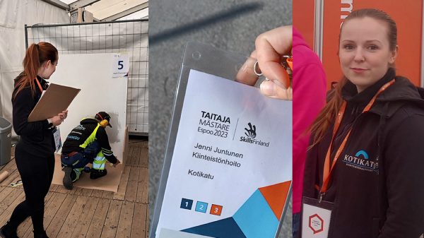 Kotikadun kiinteistönhoitaja Jenni Juntunen Taitaja2023-tuomaristossa